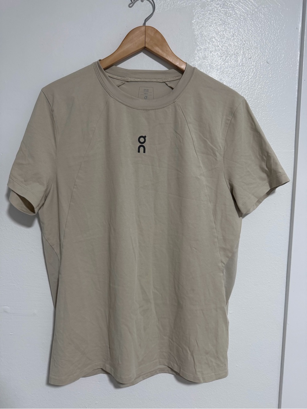 On Running Men's Short Sleeve Crew Tee in Beige